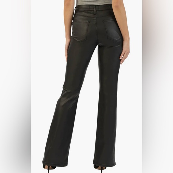 NWT Kut From The Kloth Ana Fab Ab Coated High Waist Flare Jeans Black Size 12 - Picture 5 of 11
